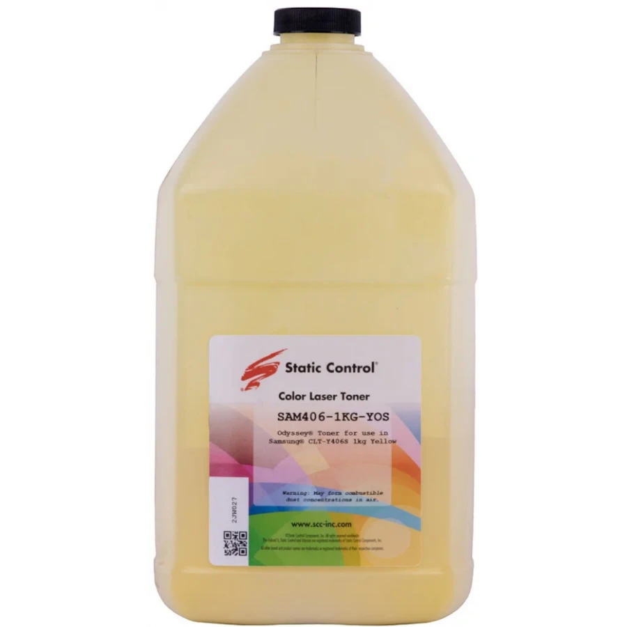 Samsung CLP-360/HP 117A/W2072A Odyssey SAM406-1KG-YOS Toner, 1kg bottle Yellow SCC