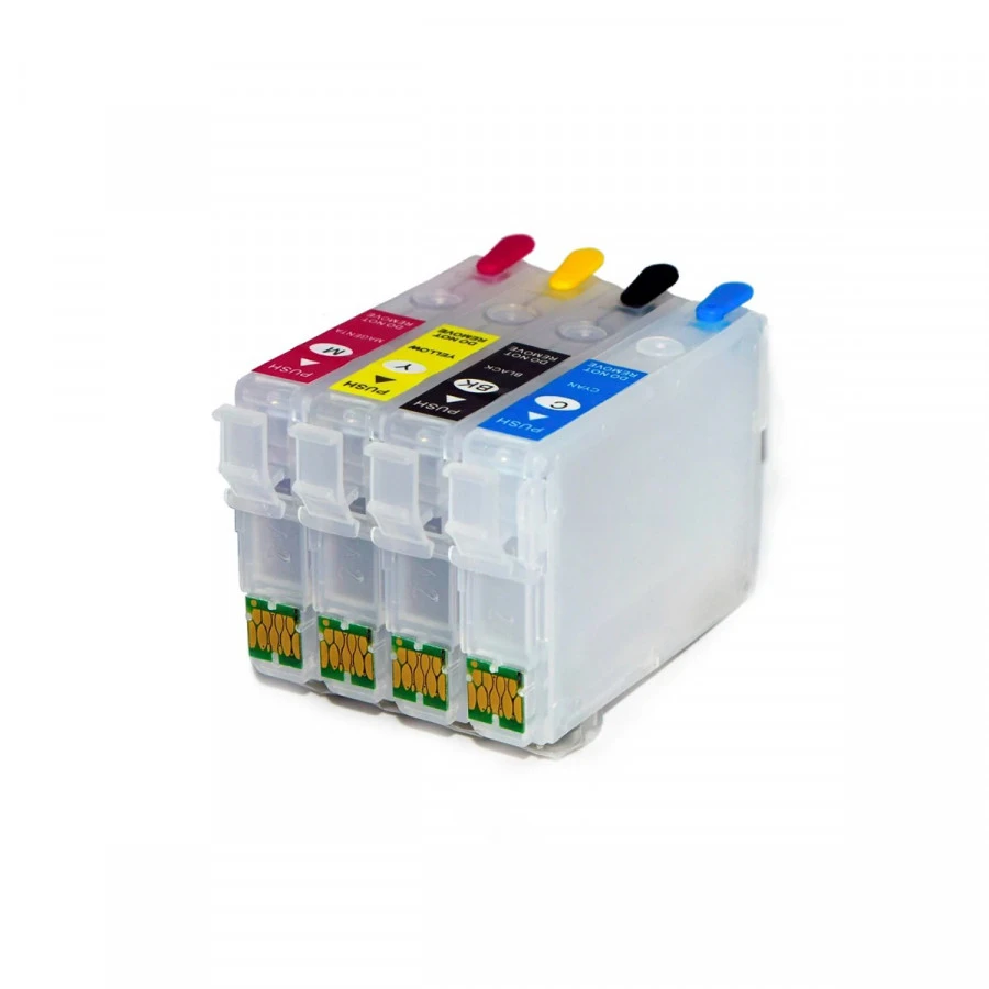 Epson T02W1-T02W4 (502XL) Refillable Cartridges WF-2860 / WF-2865 / XP-5100 | Compatible