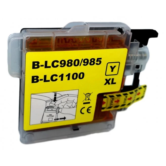 Brother LC-1100Y / LC-985Y / LC-980Y Yellow Ink Cartridge | Compatible