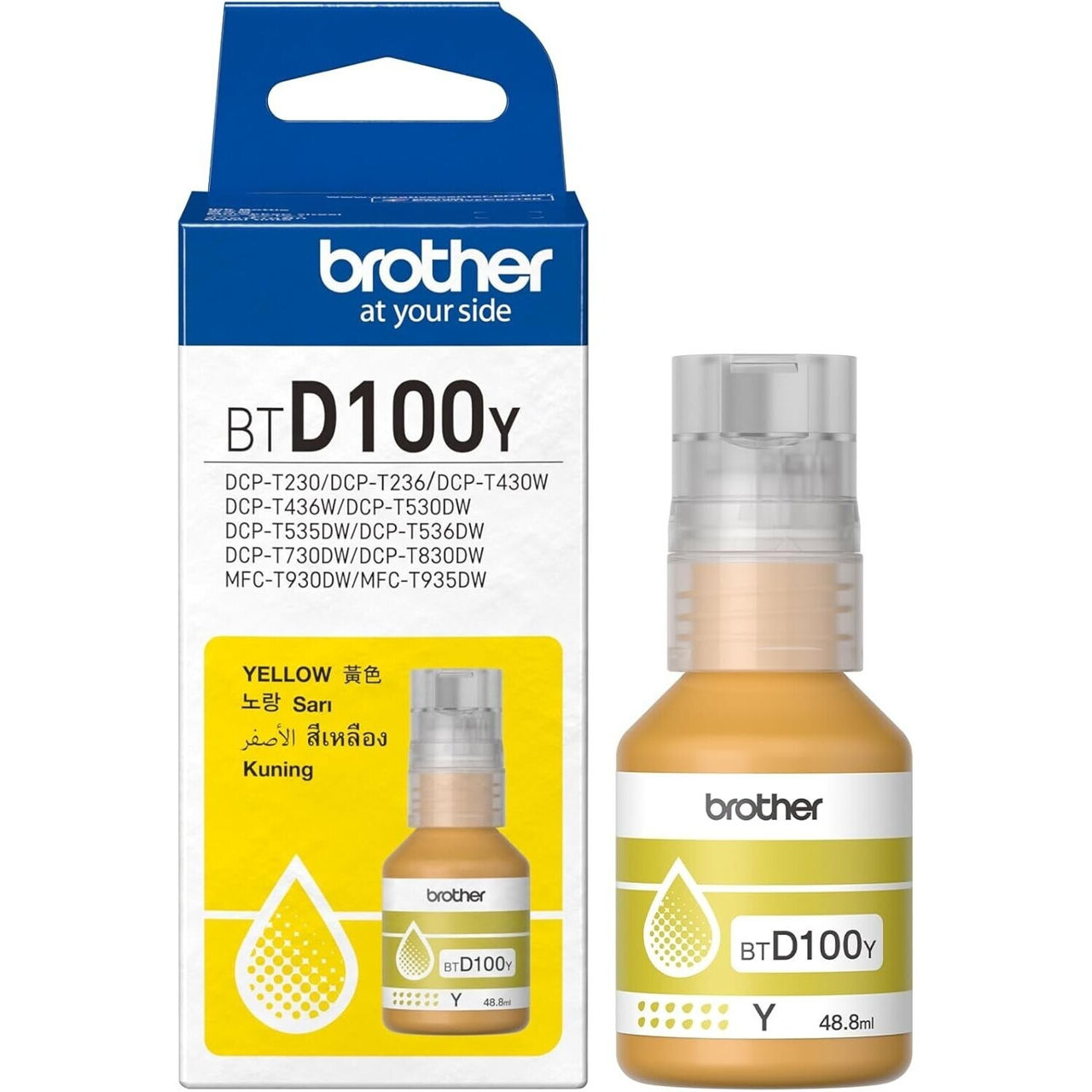 Brother BTD100Y Original Ink Bottle – Yellow