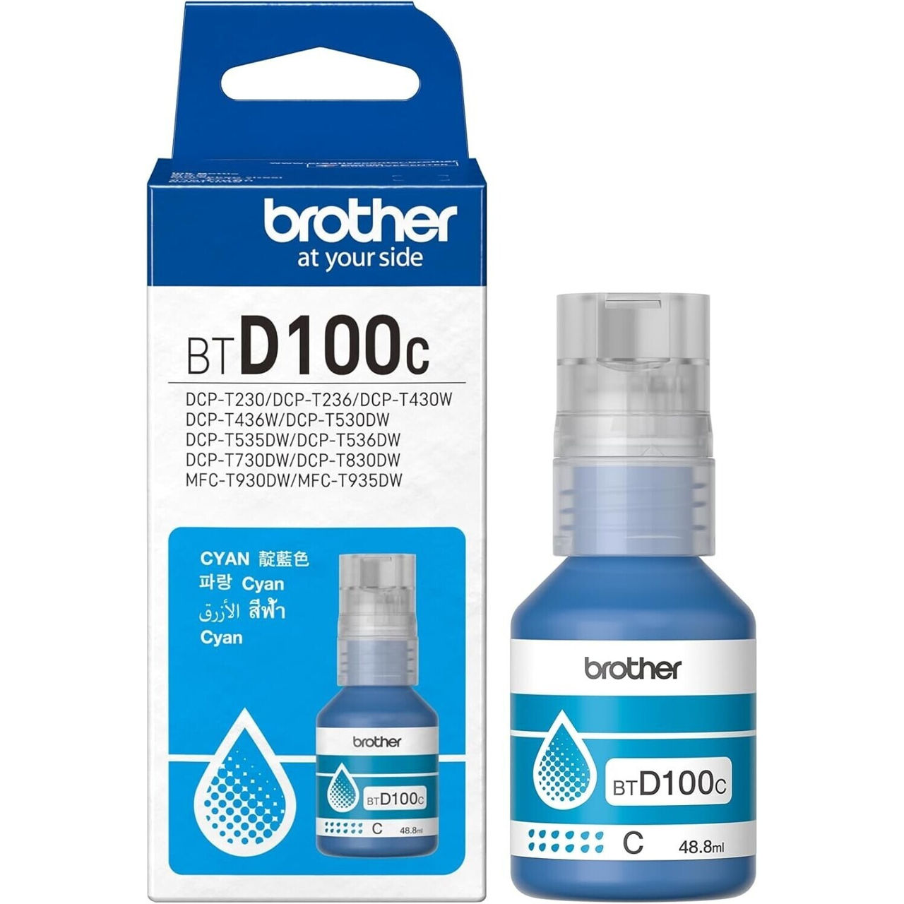 Cerneală originală Brother BTD100C – Cyan