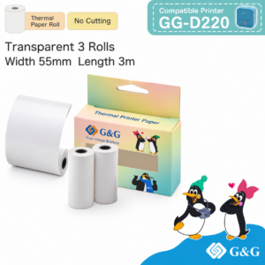 Hârtie termică autoadezivă transparentă G&G